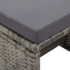 vidaXL Taburetes jardín 2 uds y cojines ratán sintético gris Antracita