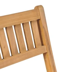 vidaXL Muebles De Jardín-Taburetes plegables de bar de jardín 2 uds madera teca maciza