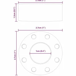 vidaXL Tacos de futbolín 16 pcs Negro 2,7 x 2,7 x 1,3 cm TPE Discount