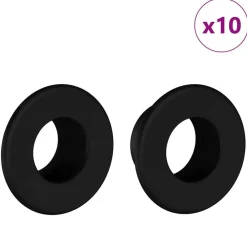 vidaXL Juegos De Interior-Tacos de mesa de futbolín 10 pcs Negro 3 x 3 x 1,4 cm HIPS
