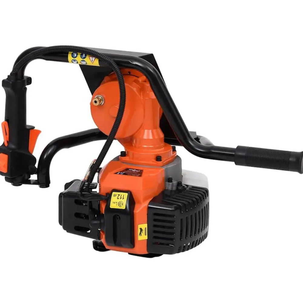 vidaXL Herramientas-Taladro de suelo de barrena naranja