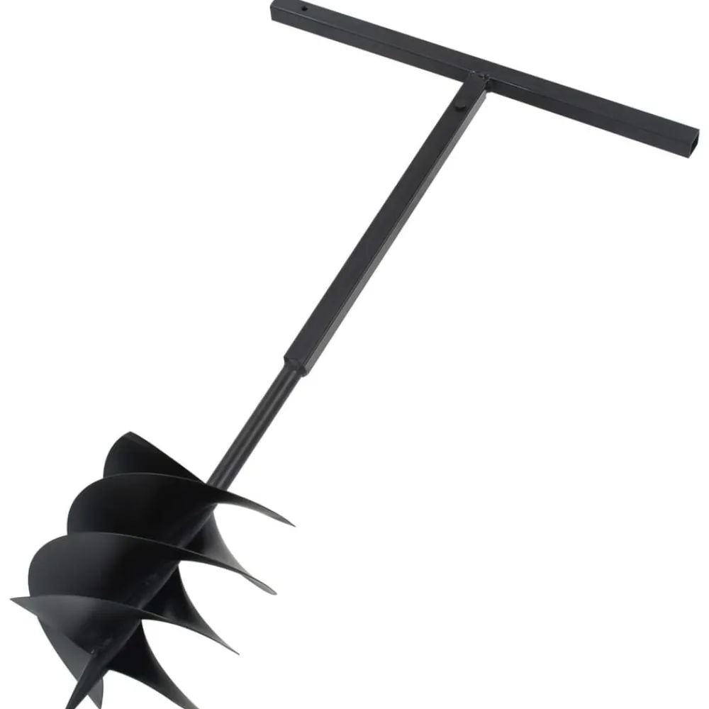 vidaXL Taladro de tierra con mango 250 mm tubo de extensión 4 m acero Outlet