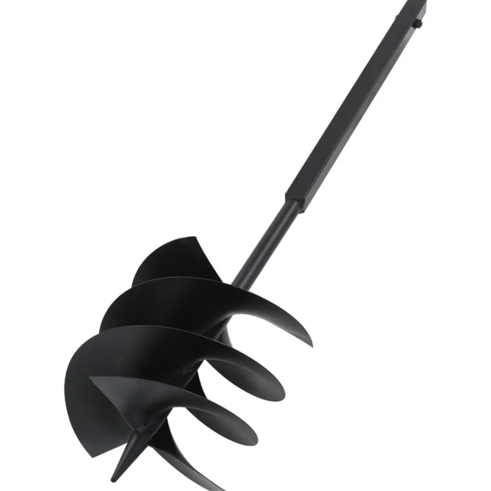 vidaXL Taladro de tierra con mango 250 mm tubo de extensión 4 m acero Outlet