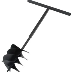 vidaXL Taladro de tierra con mango 250 mm tubo de extensión 8 m acero