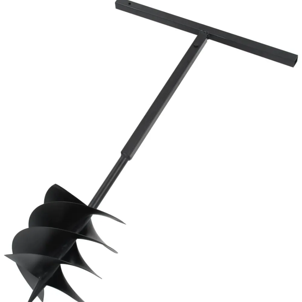 vidaXL Herramientas-Taladro de tierra con mango 250 mm tubo de extensión 12 m acero