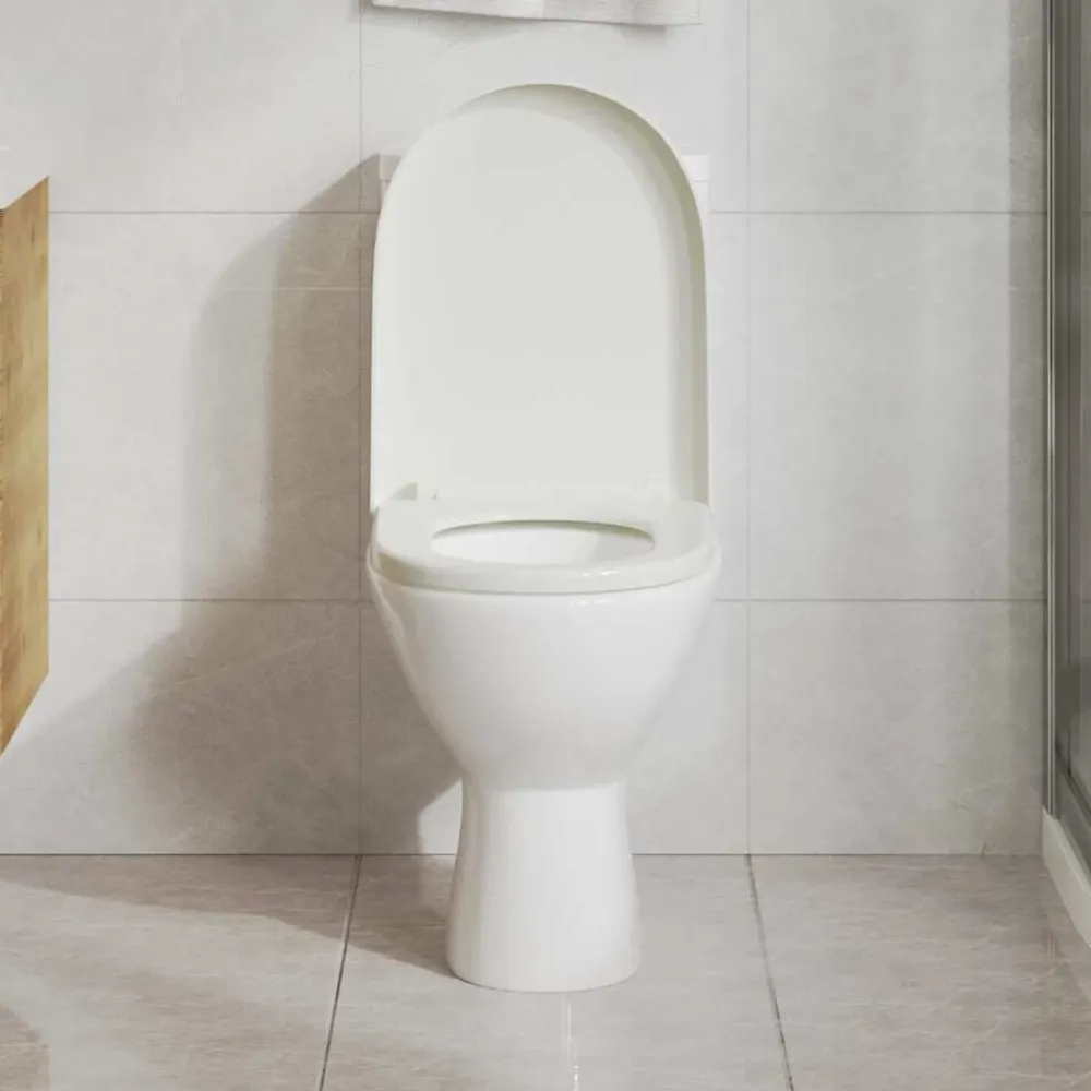 vidaXL Tapa de váter cierre suave y desenganche rápido blanca cuadrado Blanco Sale