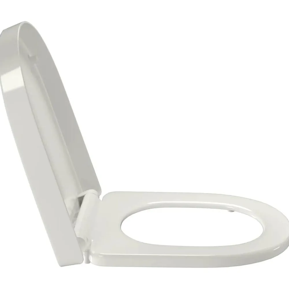 vidaXL Tapa de váter cierre suave y desenganche rápido blanca cuadrado Blanco Sale