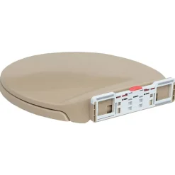 vidaXL Tapa de váter con cierre suave desenganche rápido ovalada Beige New
