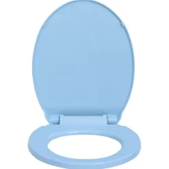 vidaXL Tapa de váter con cierre suave desenganche rápido ovalada Azul Discount