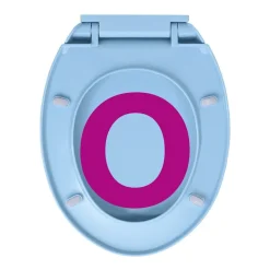 vidaXL Tapa de váter con cierre suave desenganche rápido ovalada Azul Discount