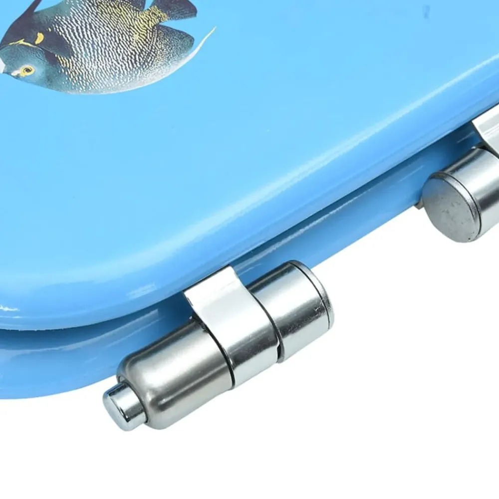 vidaXL Fontanería-Tapa de váter WC de cierre suave MDF diseño fondo submarino