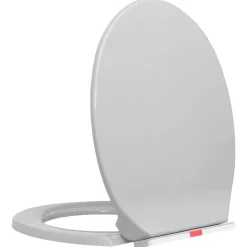 vidaXL Tapa de WC cierre suave desenganche rápido ovalada Gris claro Online