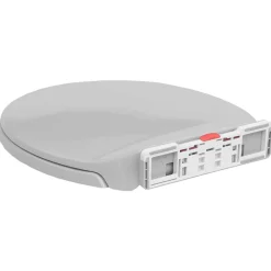 vidaXL Tapa de WC cierre suave desenganche rápido ovalada Gris claro Online