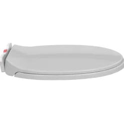 vidaXL Tapa de WC cierre suave desenganche rápido ovalada Gris claro Online