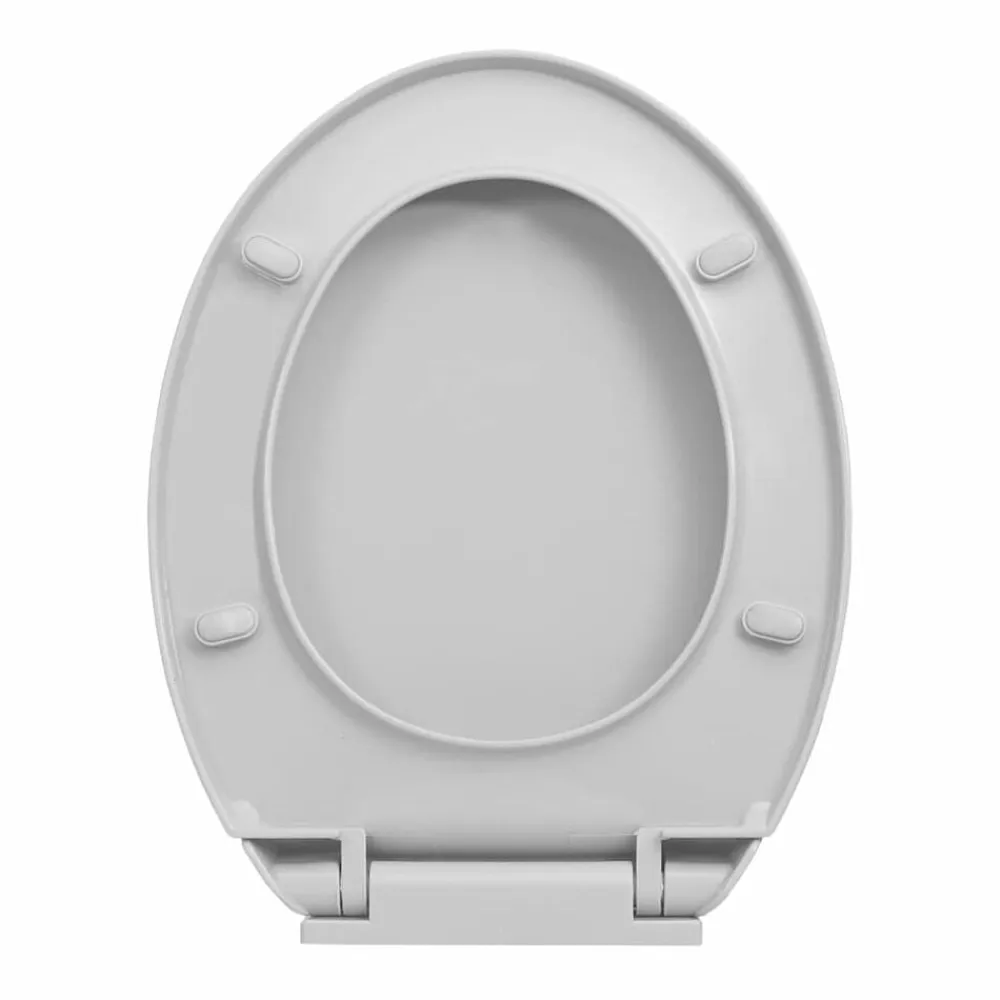 vidaXL Fontanería-Tapa y asiento de váter con cierre suave ovalada