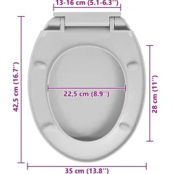 vidaXL Fontanería-Tapa y asiento de váter con cierre suave ovalada