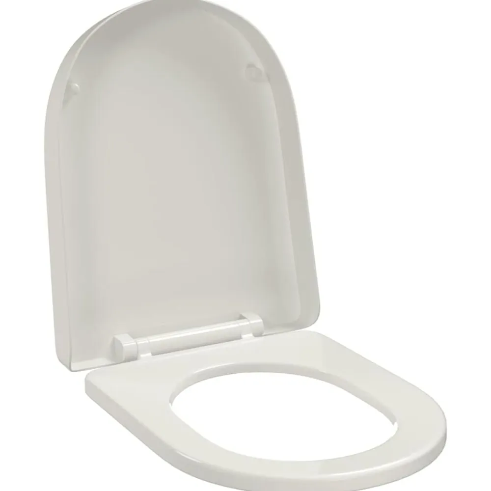 vidaXL Tapa y asiento de váter con cierre suave cuadrado blanco Best