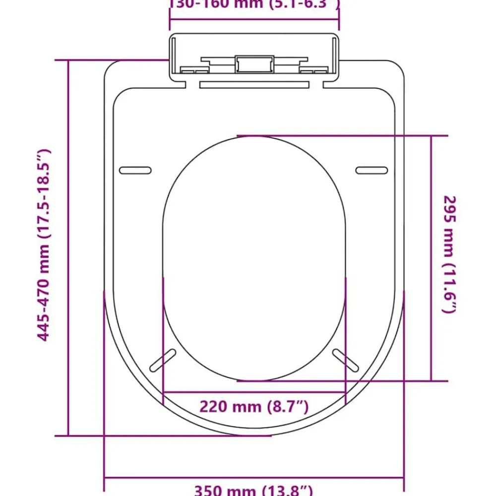 vidaXL Tapa y asiento de váter con cierre suave cuadrado blanco Best