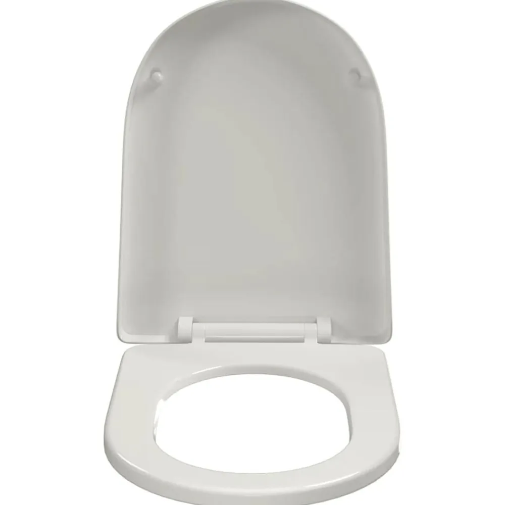 vidaXL Tapa y asiento de váter con cierre suave cuadrado blanco Best