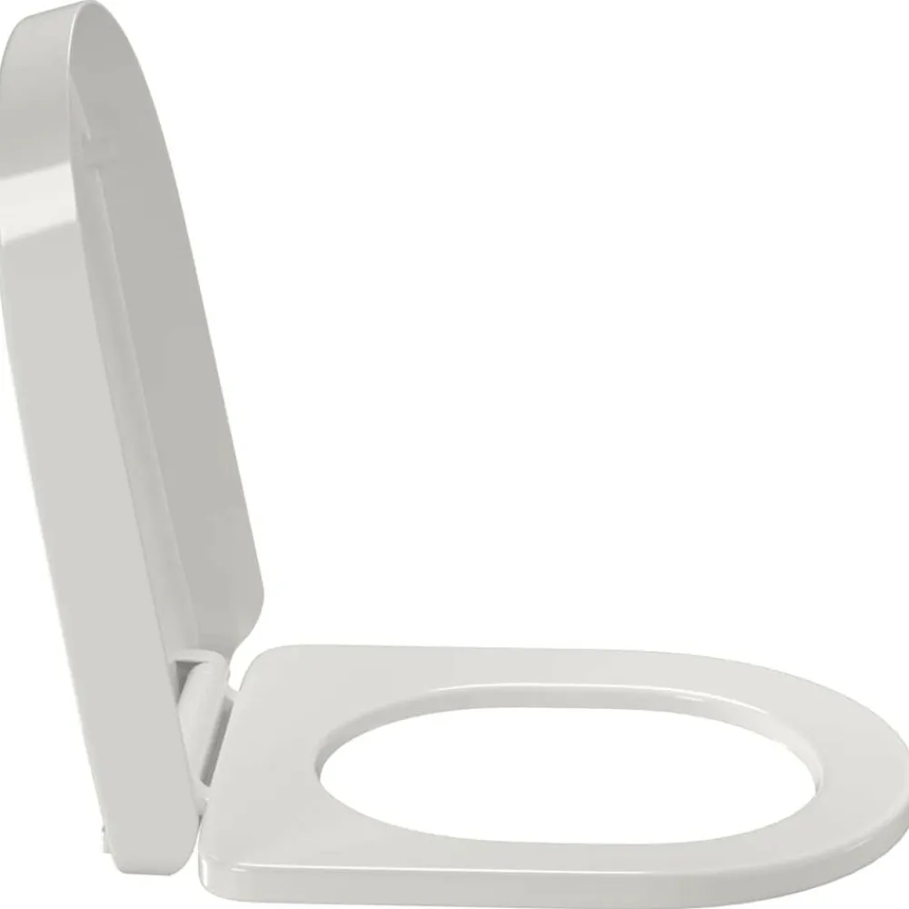 vidaXL Tapa y asiento de váter con cierre suave cuadrado blanco Best