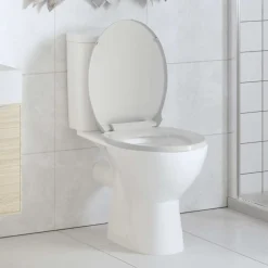 vidaXL Tapa y asiento de váter con cierre suave ovalado blanco Online