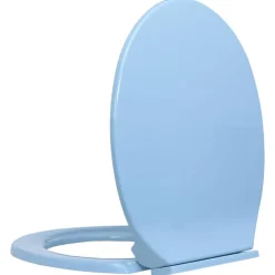 vidaXL Tapa y asiento de váter con cierre suave ovalada Azul Clearance