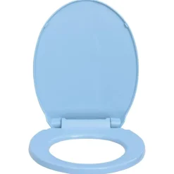 vidaXL Tapa y asiento de váter con cierre suave ovalada Azul Clearance