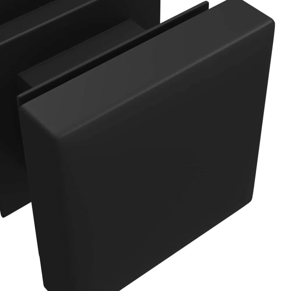 vidaXL Tapas de Finalización 2 pcs Negro 15 x 15 x 15 mm PP Clearance