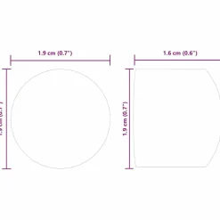vidaXL Tapas de mesa de futbolín 10 pcs Negro 1,9 x 1,9 x 1,6 cm PP Best