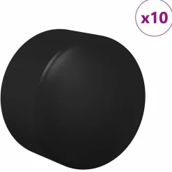 vidaXL Juegos De Interior-Tapas de mesa de futbolín 10 pcs Negro 1,5 x 1,5 x 1 cm PP