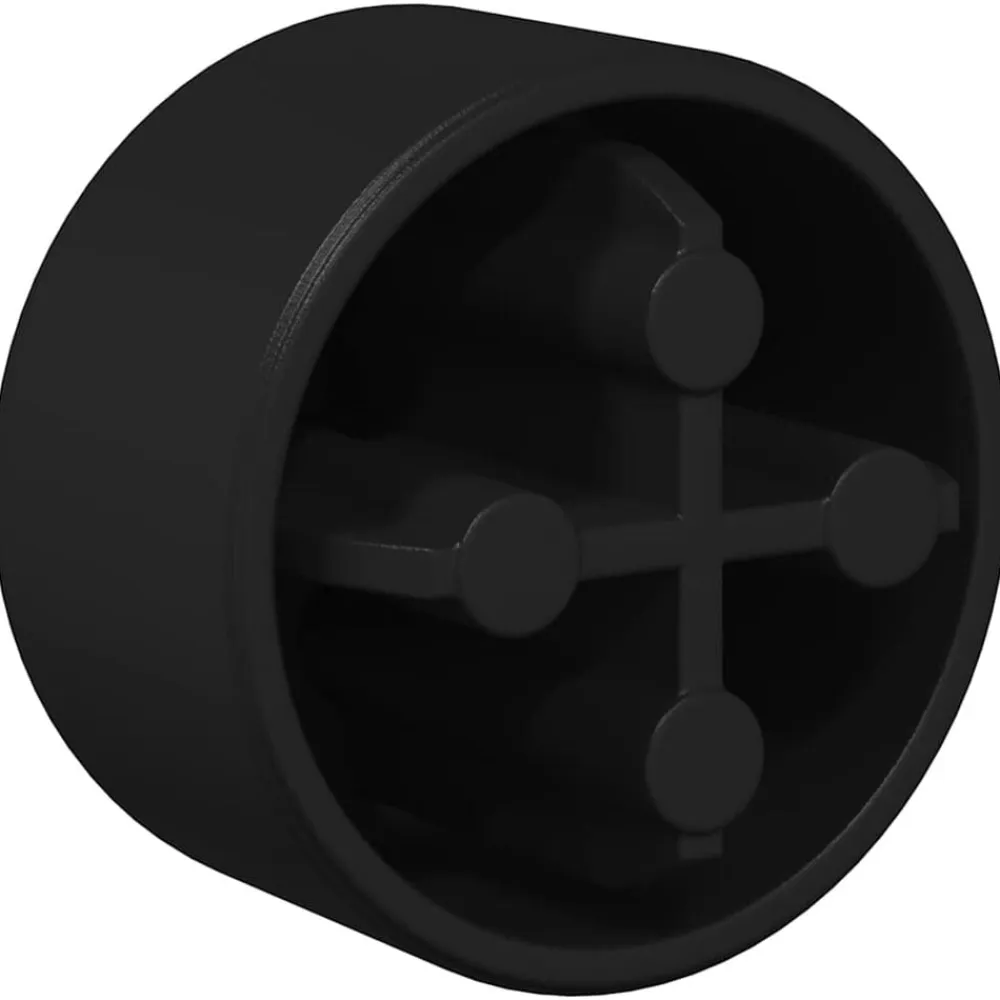 vidaXL Juegos De Interior-Tapas de mesa de futbolín 10 pcs Negro 1,5 x 1,5 x 1 cm PP