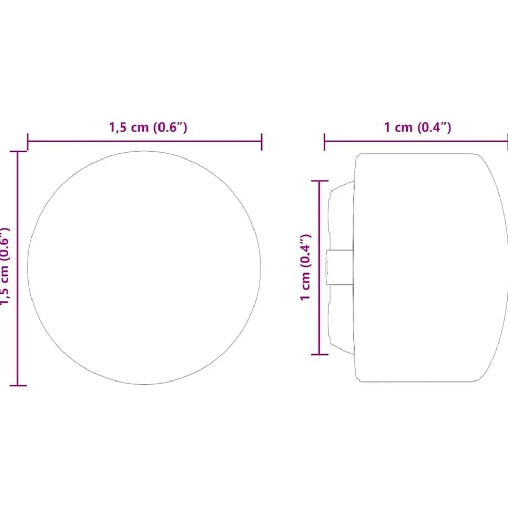 vidaXL Juegos De Interior-Tapas de mesa de futbolín 10 pcs Negro 1,5 x 1,5 x 1 cm PP