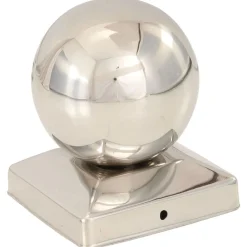 vidaXL Vallas De Jardín-Tapas para postes 6 uds acero inoxidable globo final 91x91 mm