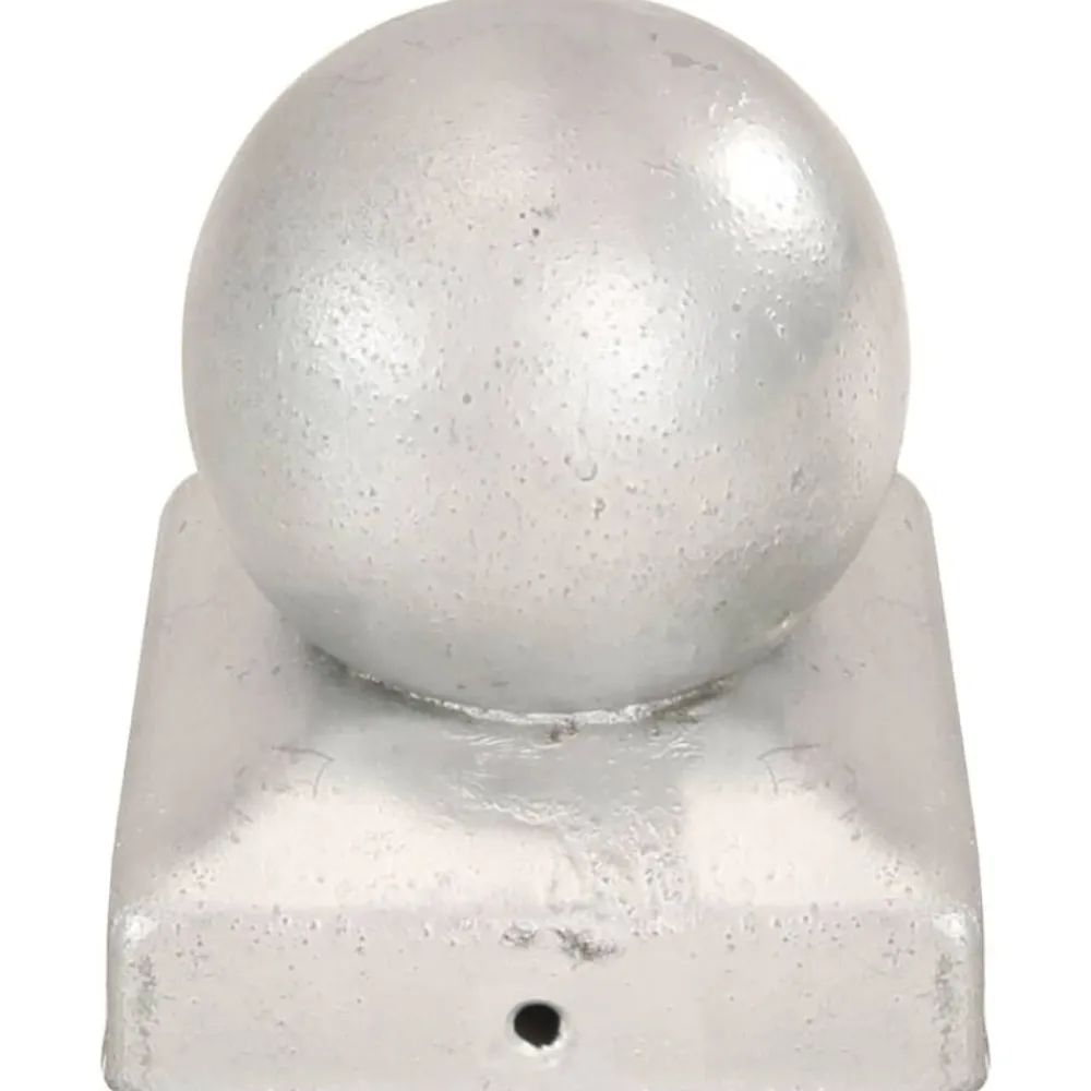 vidaXL Tapas para postes 6 uds metal galvanizado globo final 71x71 mm New