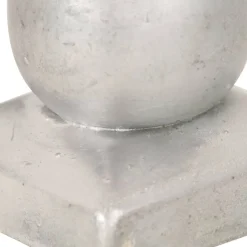 vidaXL Tapas para postes 6 uds metal galvanizado globo final 71x71 mm New
