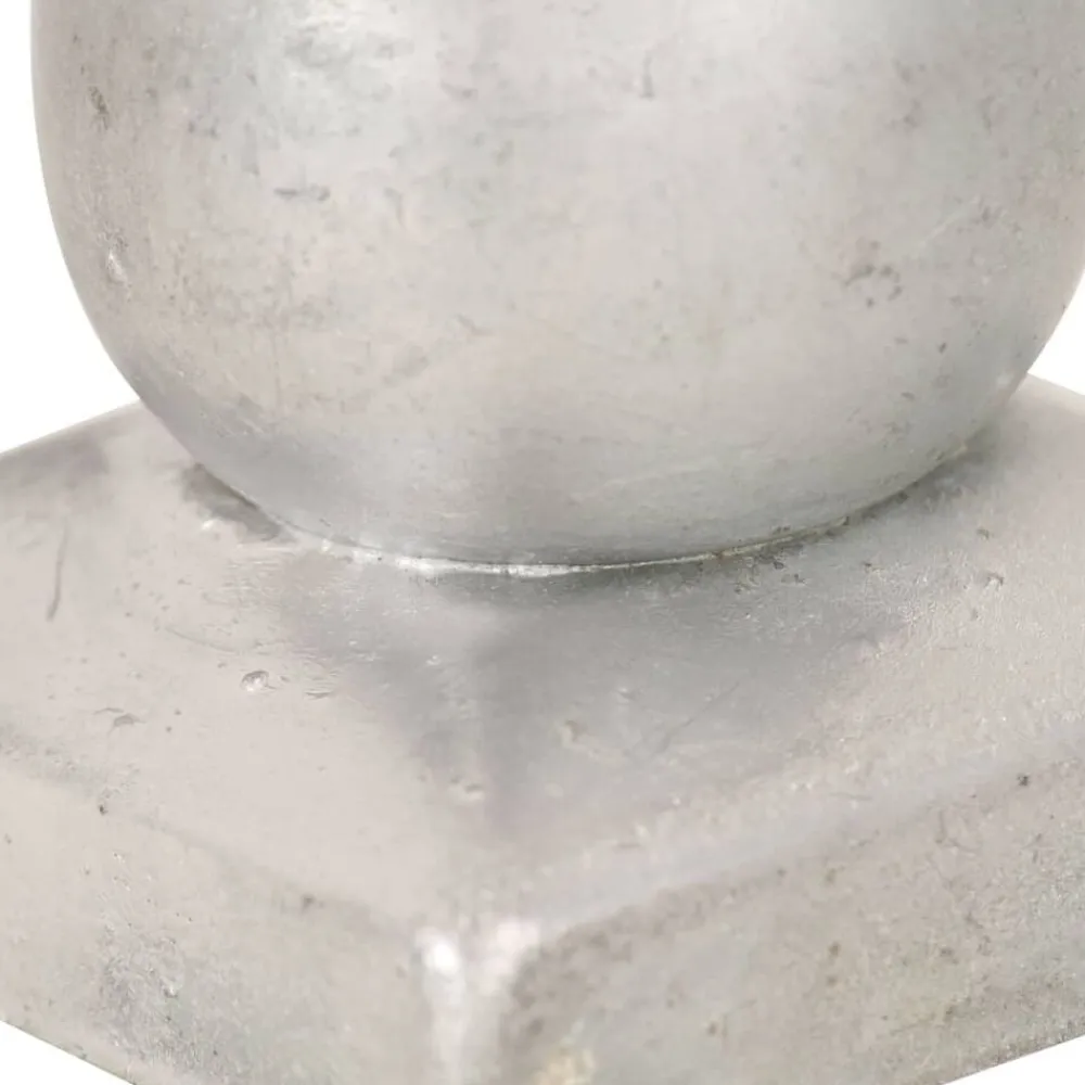 vidaXL Tapas para postes 6 uds metal galvanizado globo final 71x71 mm New