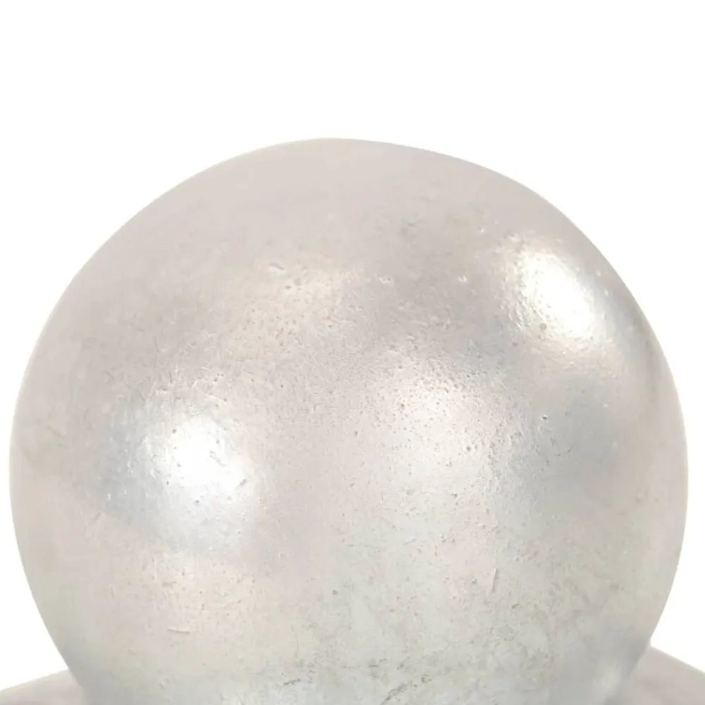 vidaXL Tapas para postes 6 uds metal galvanizado globo final 71x71 mm New
