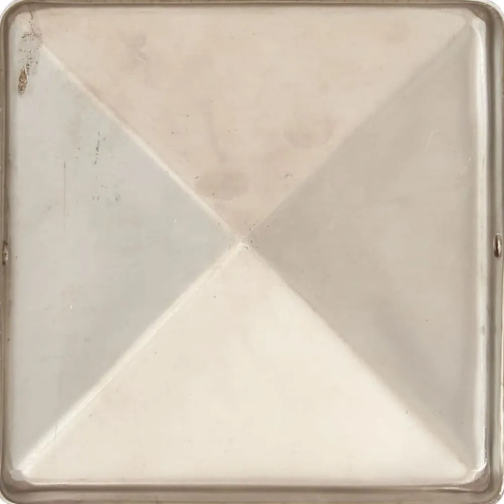 vidaXL Vallas De Jardín-Tapas piramidales postes valla 6 uds acero inoxidable 71x71 mm