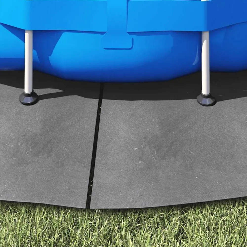 vidaXL Tapiz de suelo piscina geotextil de poliéster gris claro Ø244cm Discount
