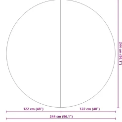 vidaXL Tapiz de suelo piscina geotextil de poliéster gris claro Ø244cm Discount