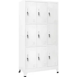 vidaXL Taquilla con 9 compartimentos acero 90x45x180 cm Gris Best