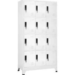 vidaXL Taquilla de acero 90x45x180 cm Blanco Hot