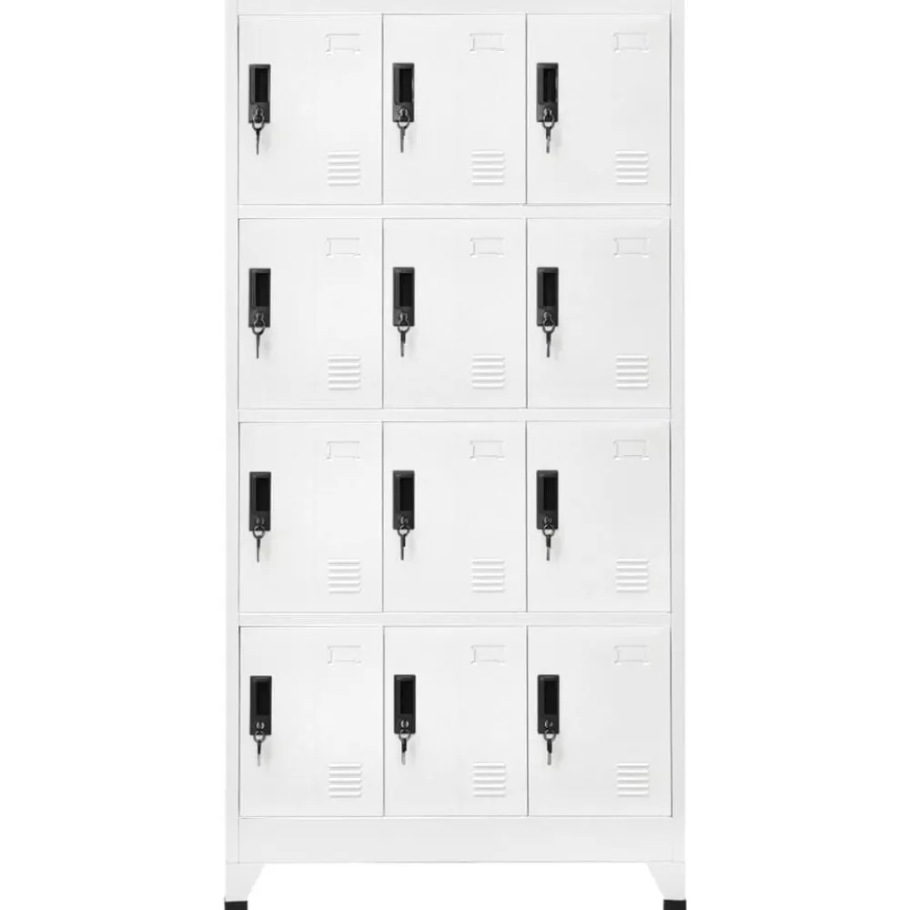 vidaXL Taquilla de acero 90x45x180 cm Blanco Hot