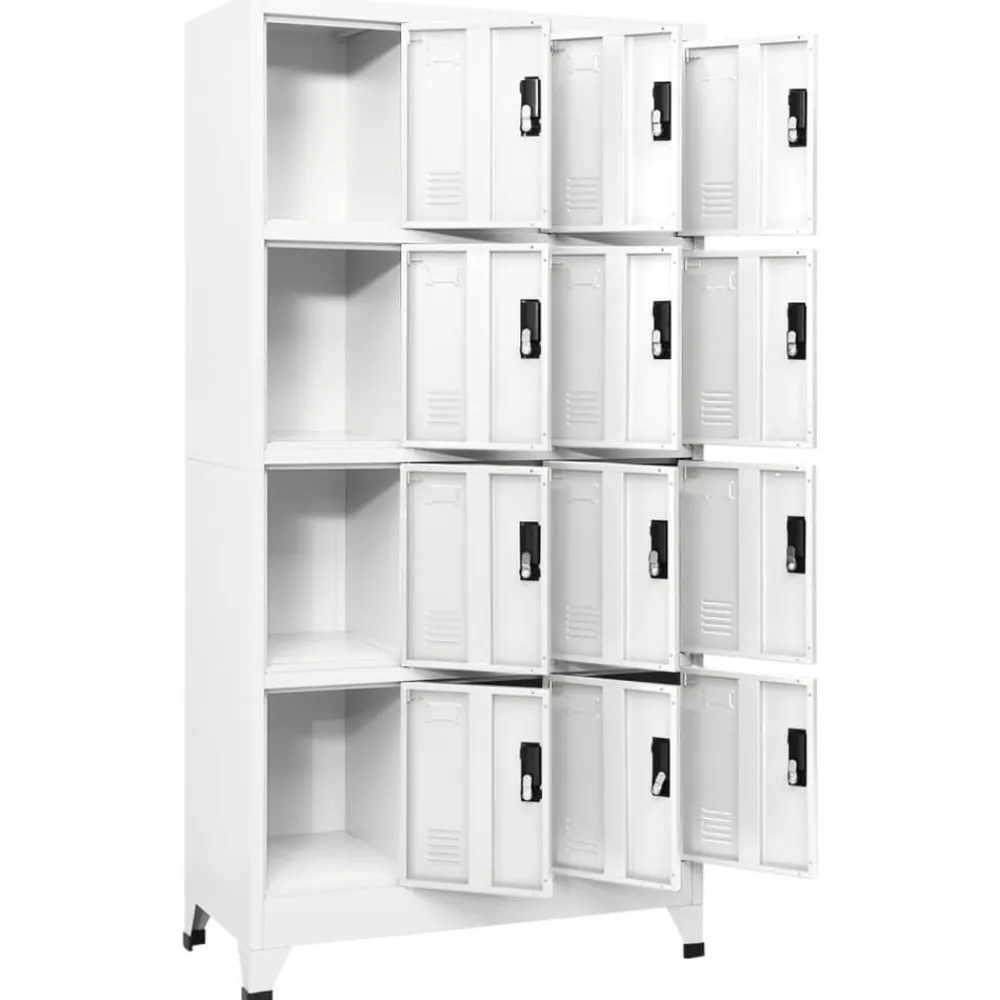 vidaXL Taquilla de acero 90x45x180 cm Blanco Hot