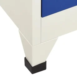 vidaXL Taquilla de acero 90x45x180 cm Gris y azul Discount