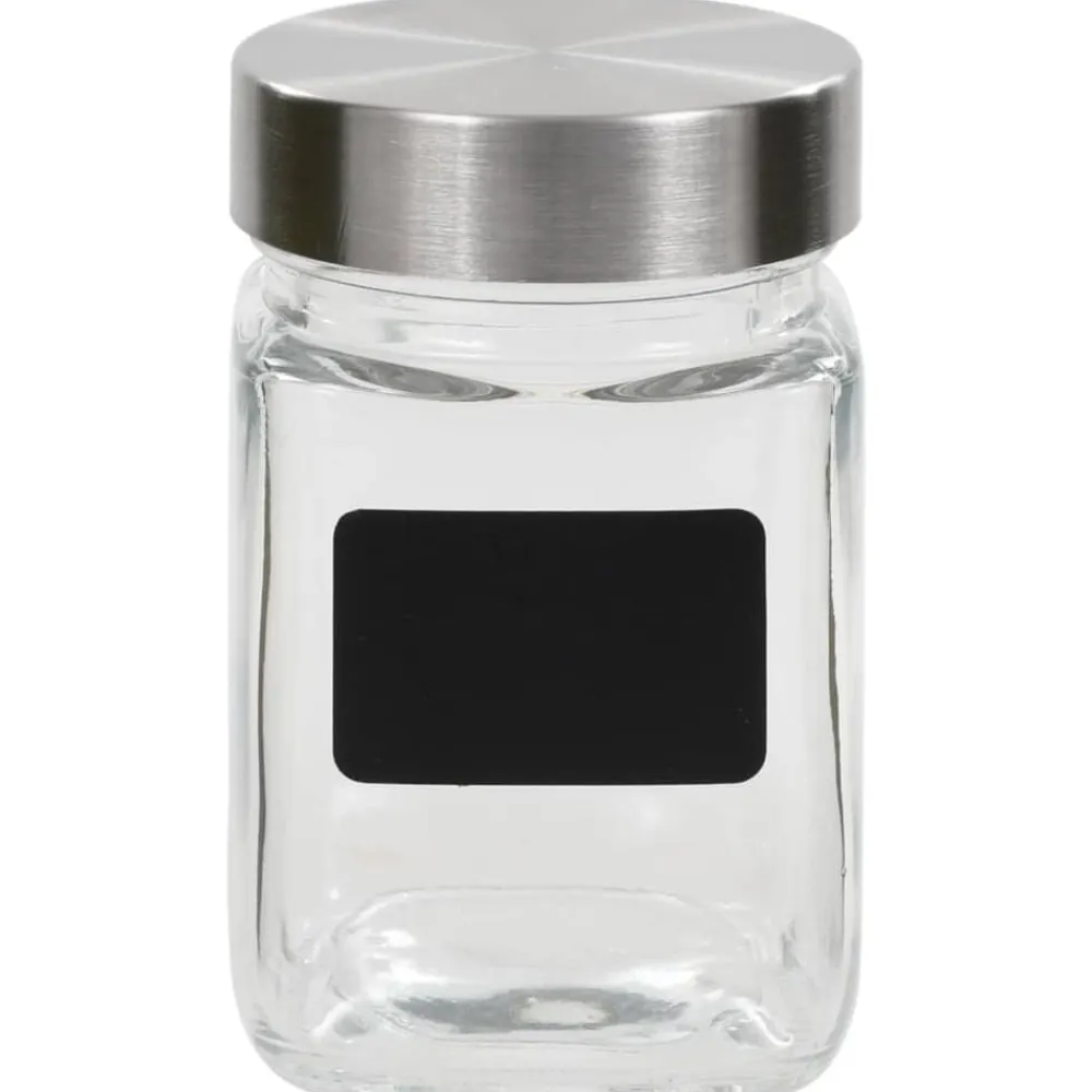 vidaXL Tarros de almacenaje con pegatina 12 unidades 300 ml Outlet