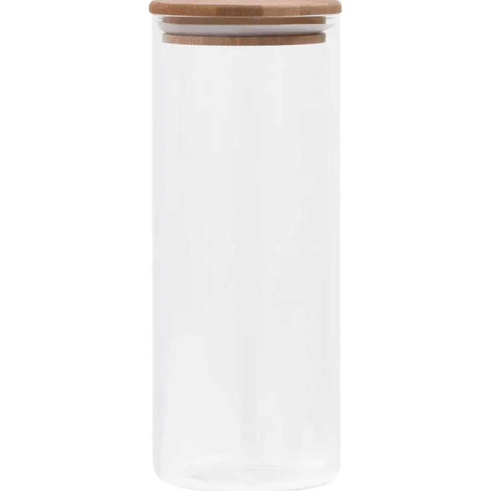 vidaXL Tarros de almacenaje con tapa de bambú 6 unidades 1000 ml Sale