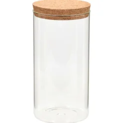 vidaXL Cocina Y Comedor-Tarros de almacenaje con tapa de corcho 6 unidades 1100 ml