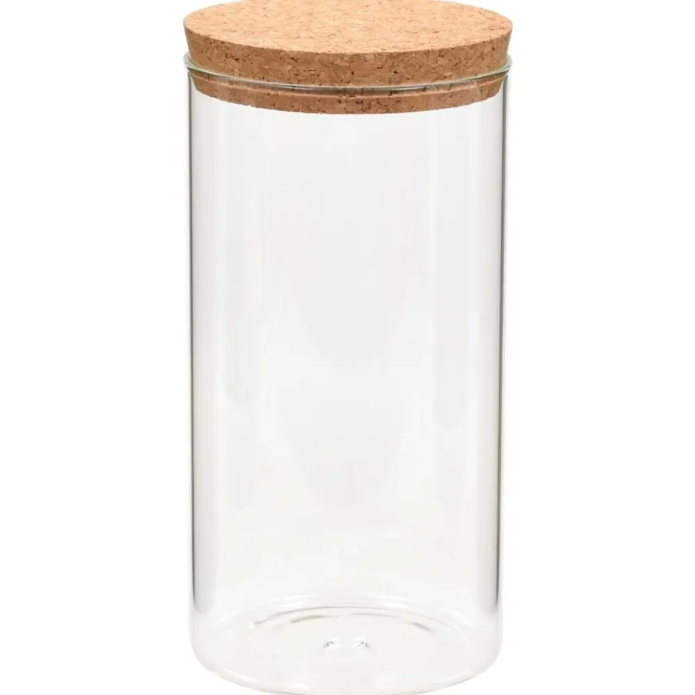 vidaXL Cocina Y Comedor-Tarros de almacenaje con tapa de corcho 6 unidades 1100 ml