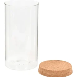vidaXL Cocina Y Comedor-Tarros de almacenaje con tapa de corcho 6 unidades 1100 ml